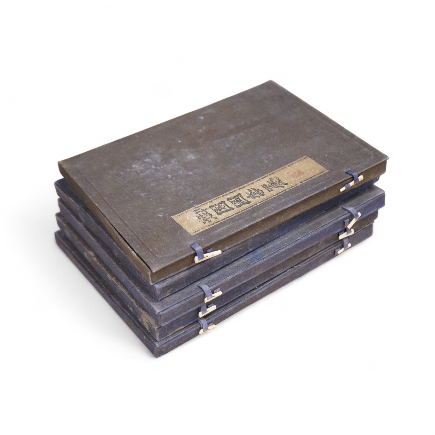 Five cased sets of Chinese ink blocks